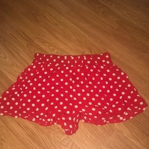 polka dotted shorts